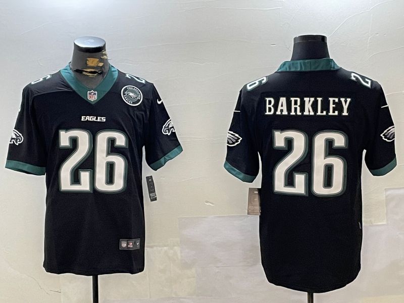 Men Philadelphia Eagles #26 Barkley Black Second generation 2024 Nike Limited NFL Jersey style 3->philadelphia eagles->NFL Jersey
